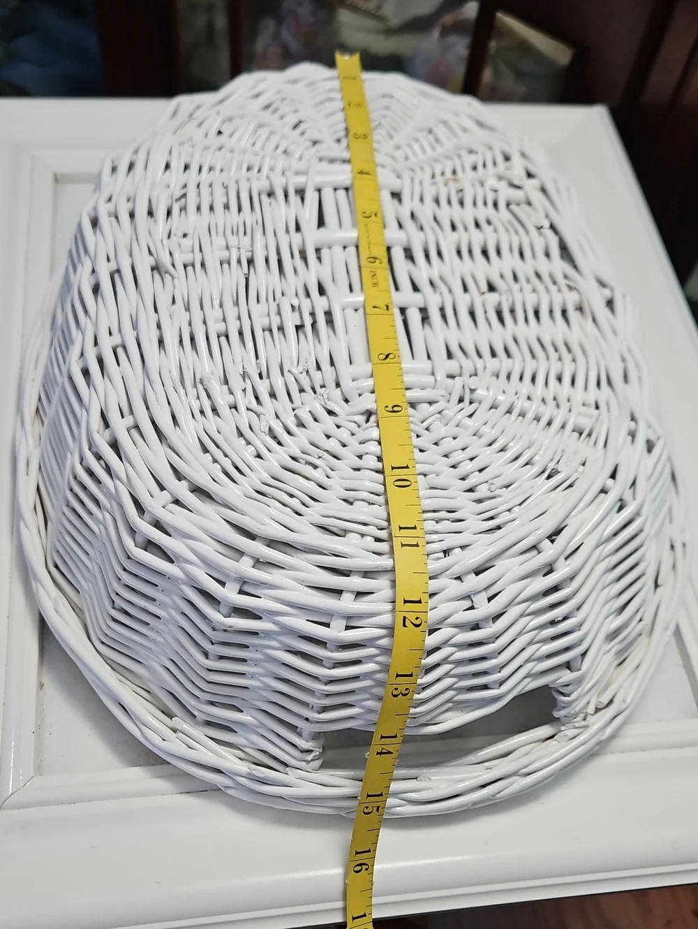 White Wicker Basket 12